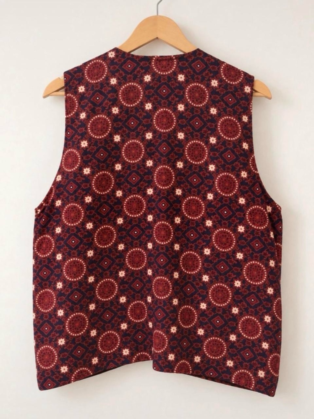 Vintage Patchwork Ethnic Vest Multicolor Boho Western Large Women Medium Men - Picture 4 of 4